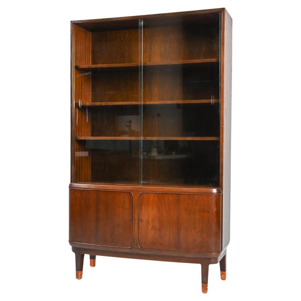 Danish Art Deco Glass-Front Bookcase or Display Cabinet by Georg Kofoed For Sale