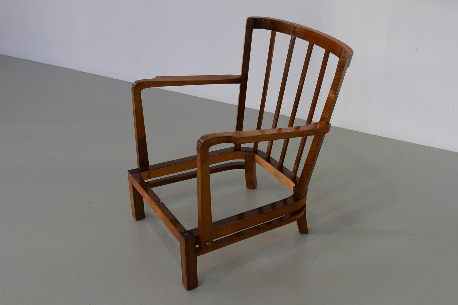 Danish Art Deco Green Lounge Chair, 1930s. 5