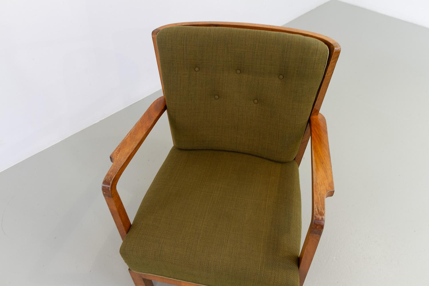 Danish Art Deco Green Lounge Chair, 1930s. 10