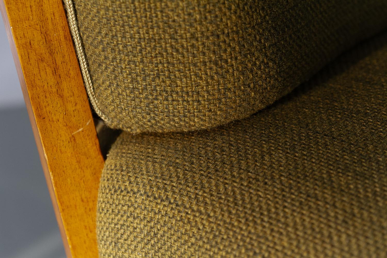 Danish Art Deco Green Lounge Chair, 1930s. 11