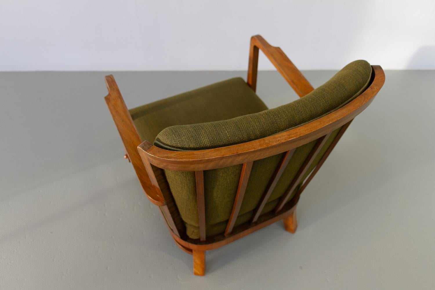Danish Art Deco Green Lounge Chair, 1930s. 2