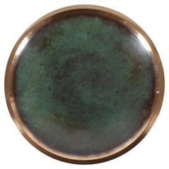 Danish Art Deco Just Andersen Decorative Bowl of Bronze, Verdigris Patina 1930s