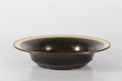 Grande coupe danoise Art déco Just Andersen en bronze à patine brune, années 1930