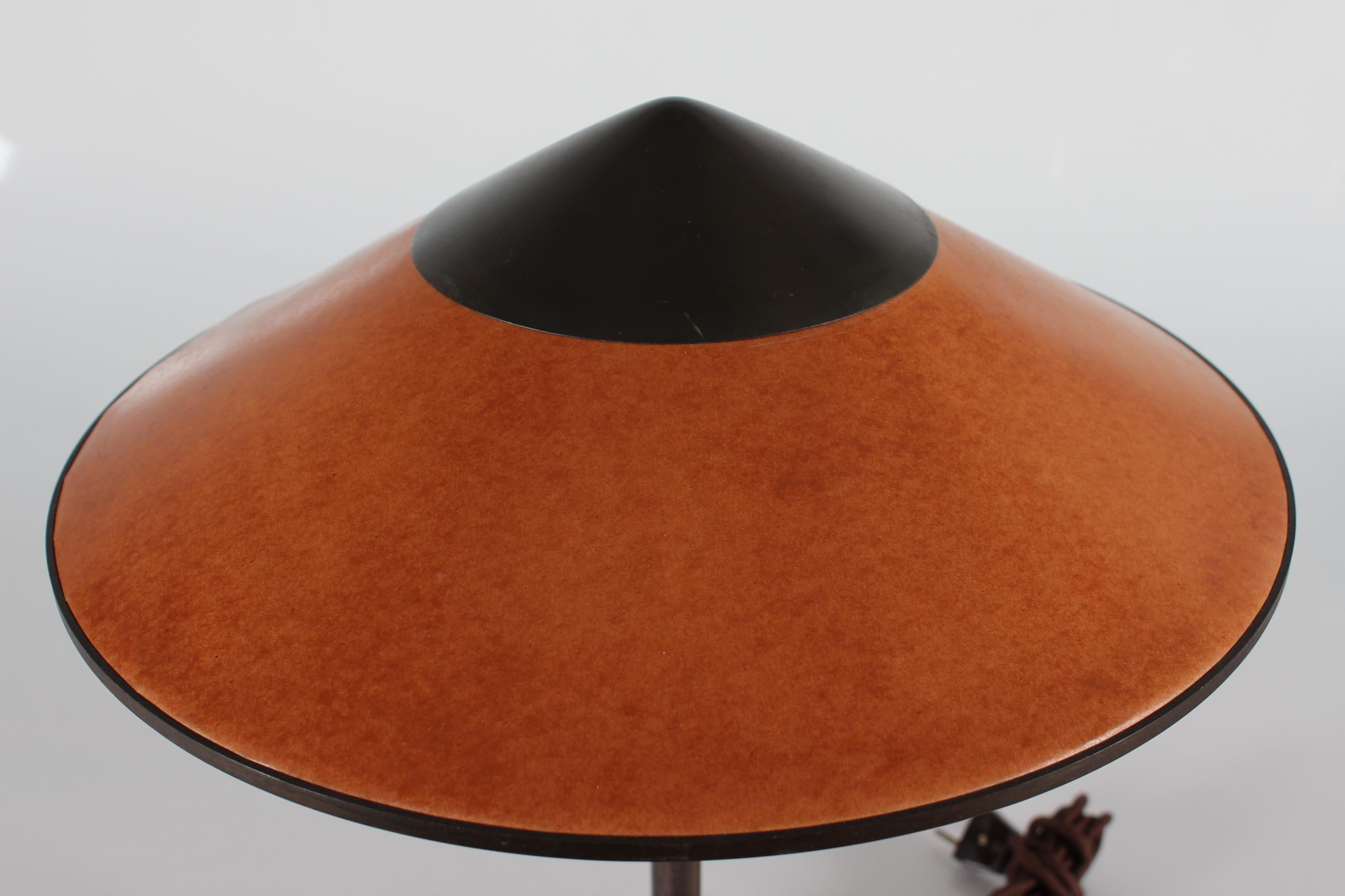 Plastic Danish Art Deco Kongelys Table Lamp by Niels Thykier Early Version Fog & Mørup