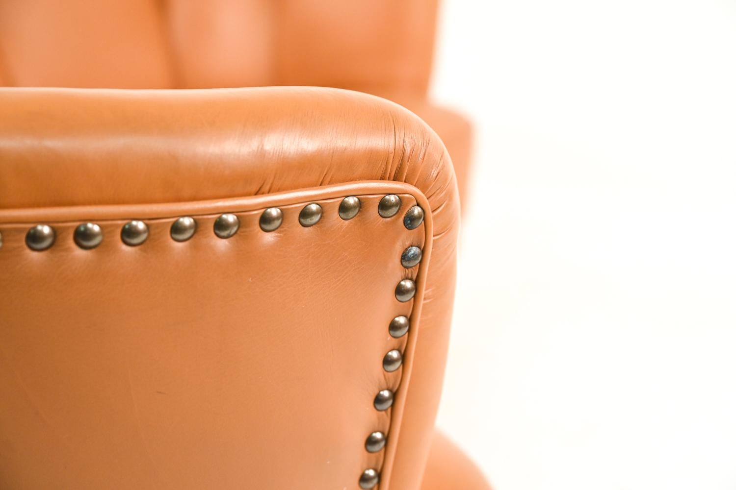 Danish Art Deco Leather Banana Sofa in Lassen/Boesen Style For Sale 10
