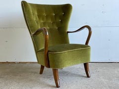 Danish Art Deco Lounge Chair, Alfred Christensen, Slagelse Møbelværk, 1940s