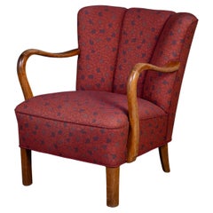 Silla de salón Art Déco danesa atribuida a Viggo Boesen, años 50