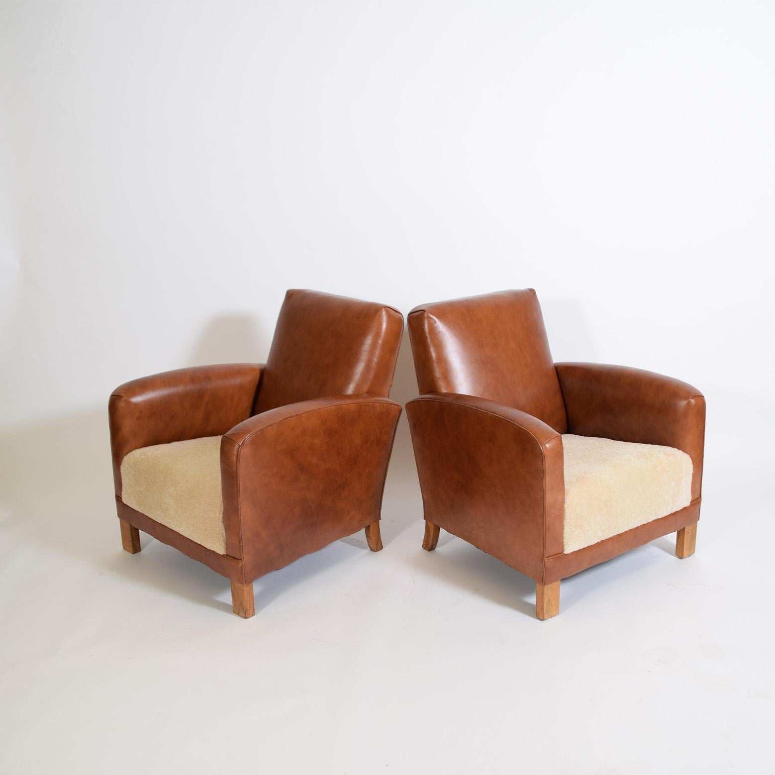 Mid-20th Century Danish Art Deco Lounge Chairs 1930's For Sale