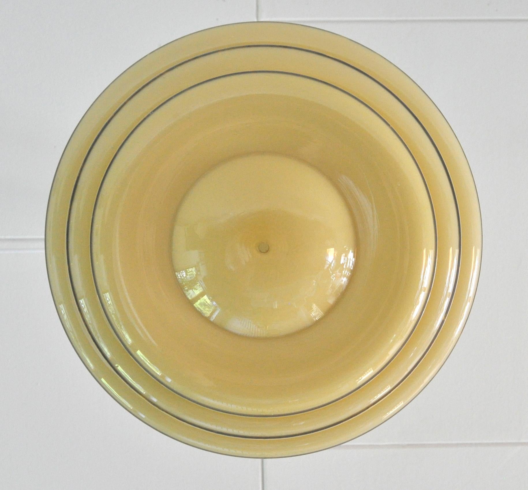 Danish Art Deco Opaline Glass Pendant Lamp, 1930s 3