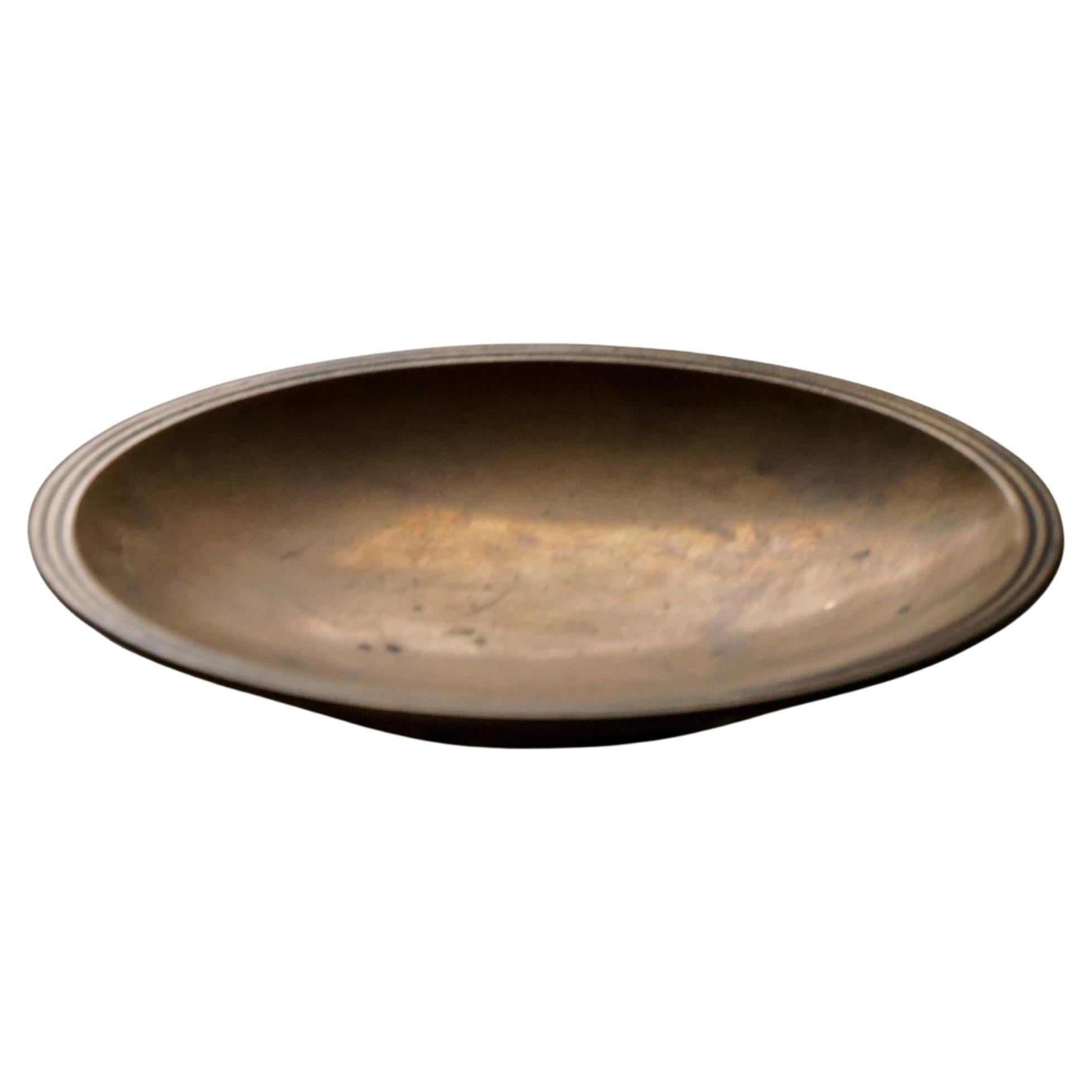 Danish Art Deco, Patinated Bronze Bowl by Just Andersen, “Just B-2025 DENMARK” in vendita