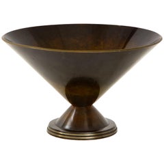 Danish Art Deco Patinated Bronze Tazza, circa 1940s