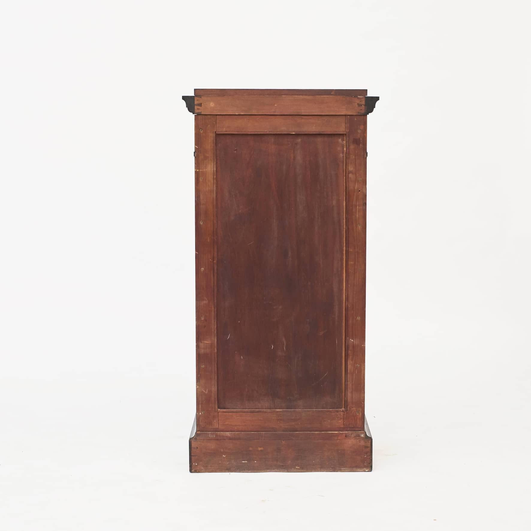 Danish Art Deco Pedestal Cabinet in Ebonized Mahogany For Sale 8