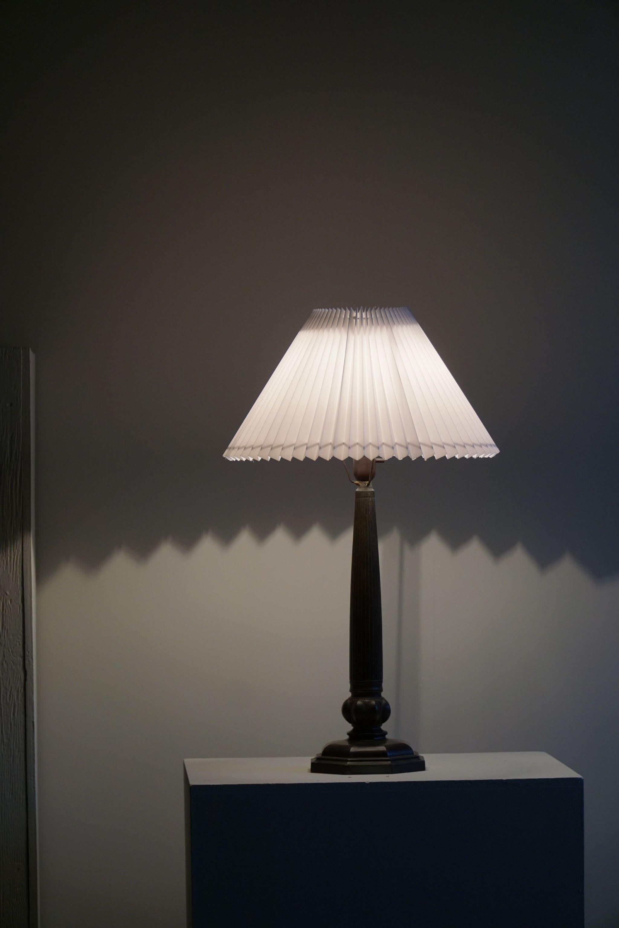 20th Century Danish Art Deco Rare Table Lamp by Just Andersen in Diskometal, Model 2288, 1920 For Sale