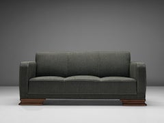 Dänisches Art-déco-Sofa mit grauer Polsterung