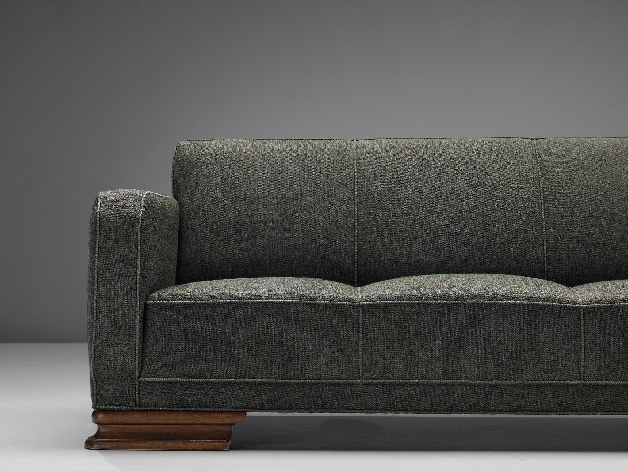 Mid-20th Century Danish Art Deco Sofa in Grey Upholstery