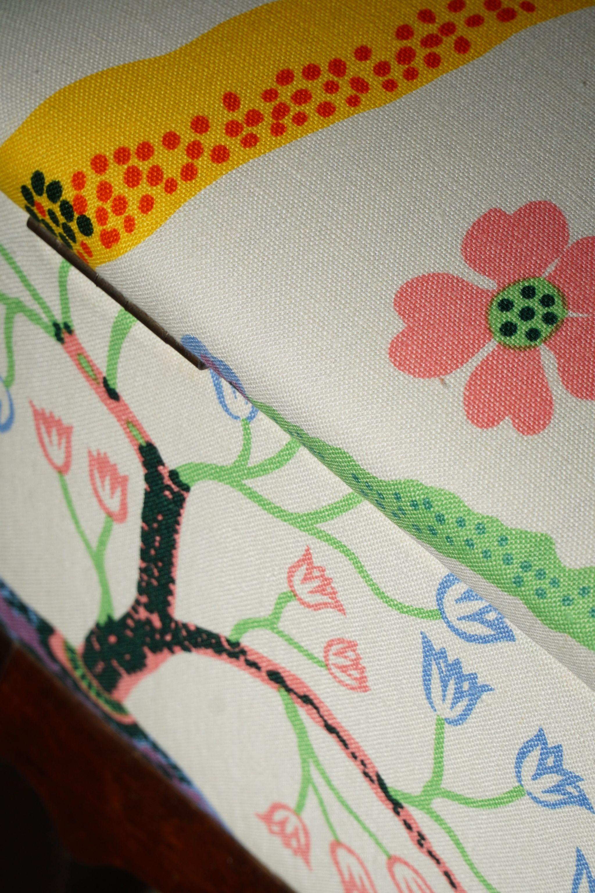 Danish Art Deco Stools, Reupholstered in Josef Frank Fabric from Svenskt Tenn In Good Condition In Odense, DK