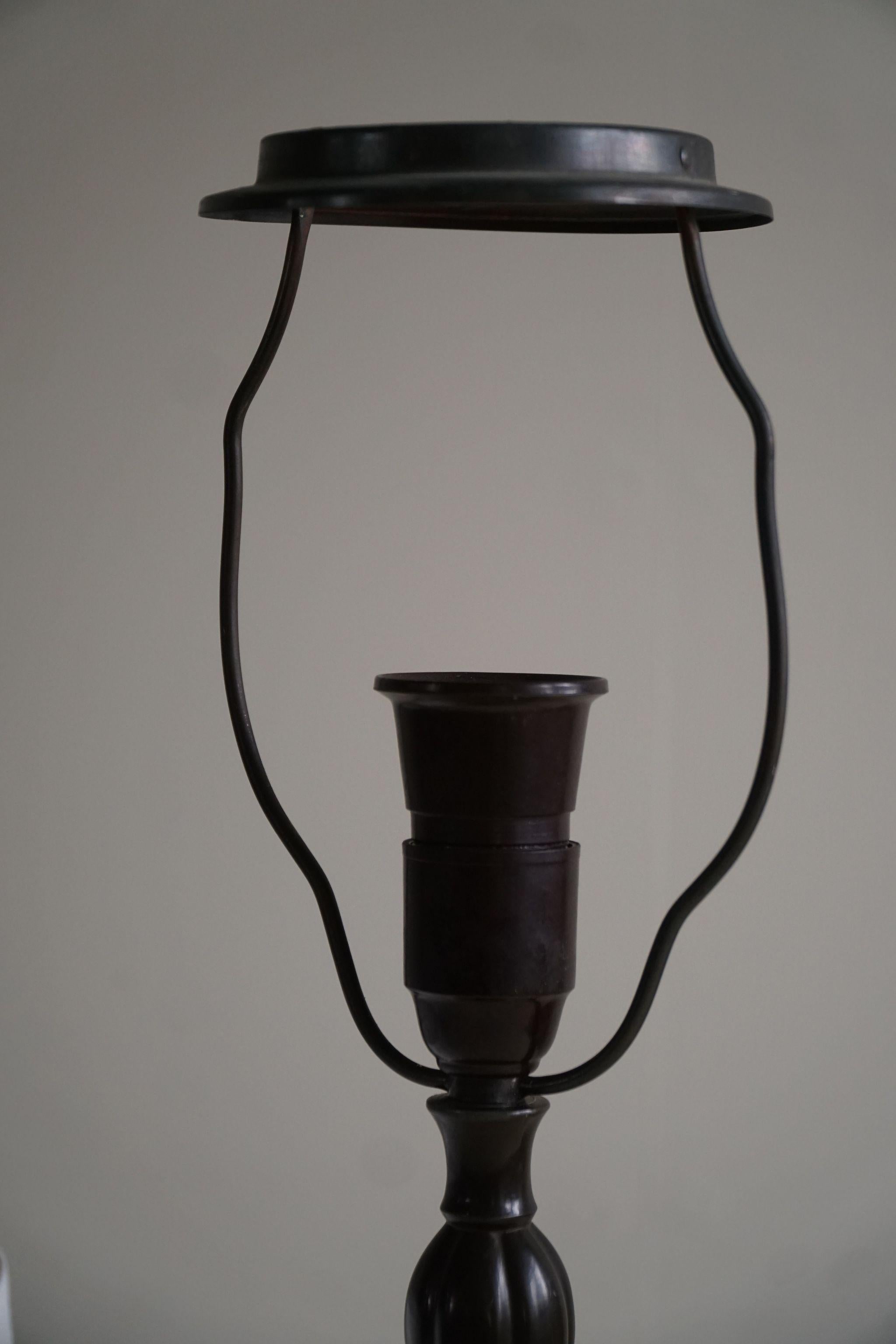 Lampe de table Art déco danoise Just Andersen en Diskometal, Modèle 80D, 1920 en vente 4