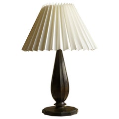 Antique Danish Art Deco Table Lamp from Just Andersen in Diskometal, Model 2256, 1920s