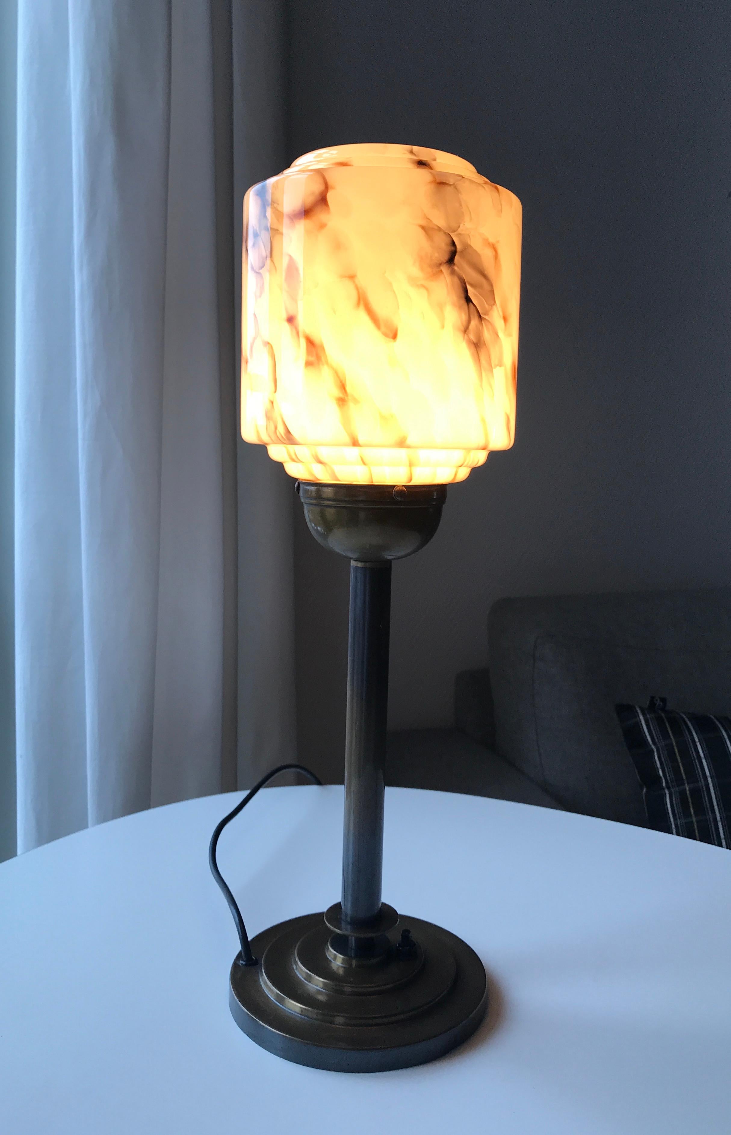 20th Century Danish Art Deco Table Lamp Voss For Sale