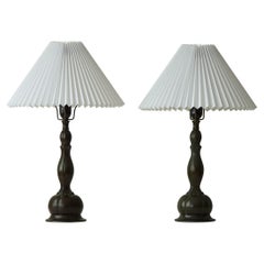 Danish Art Deco Table Lamps from Just Andersen in Diskometal, Model D80, 1920s