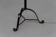 Danish Art Deco Tripod Floor Lamp in Wrought Iron, 1940s.