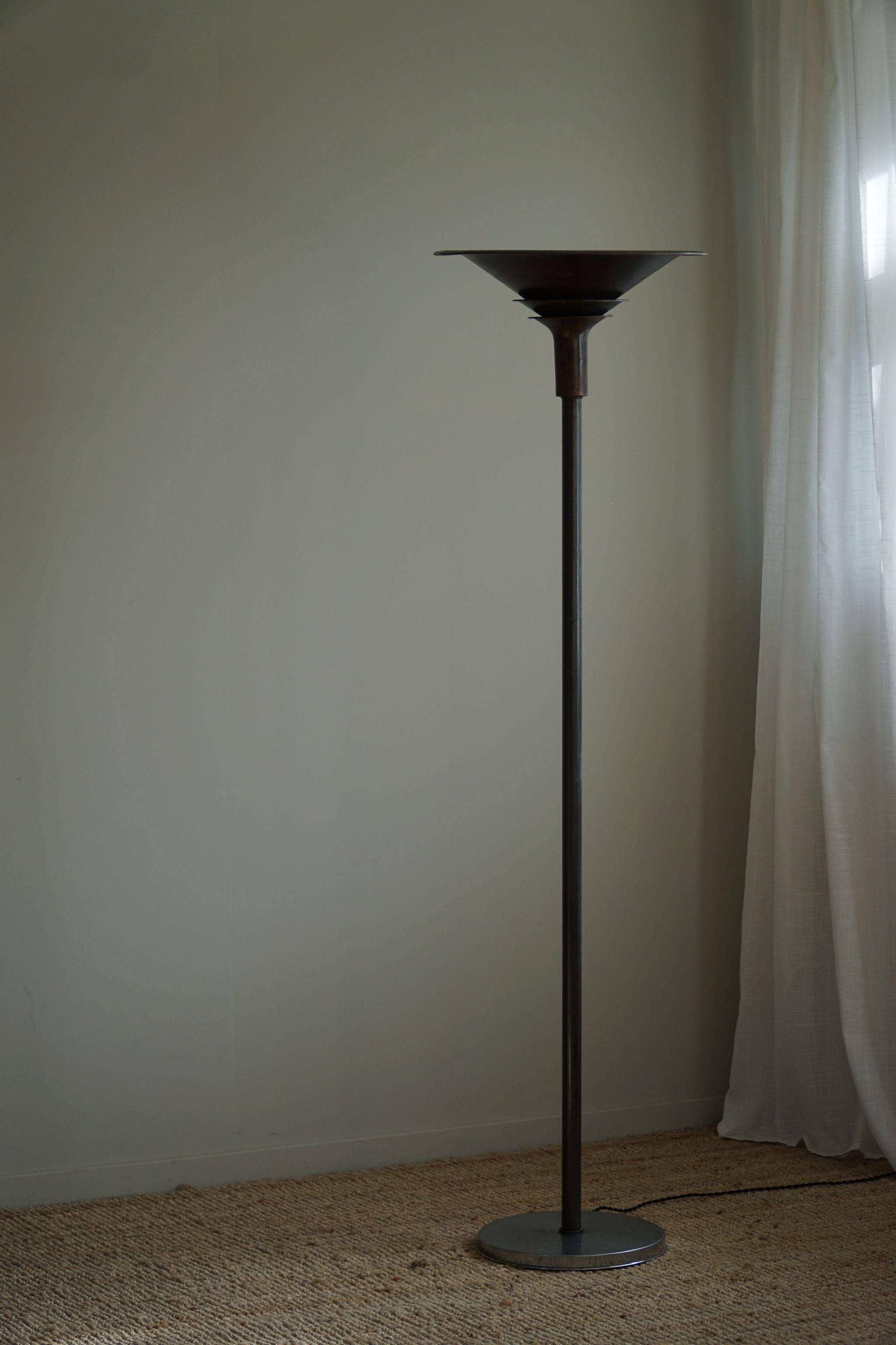 Danish Art Deco Uplight Floor Lamp by Louis Poulsen, Model 
