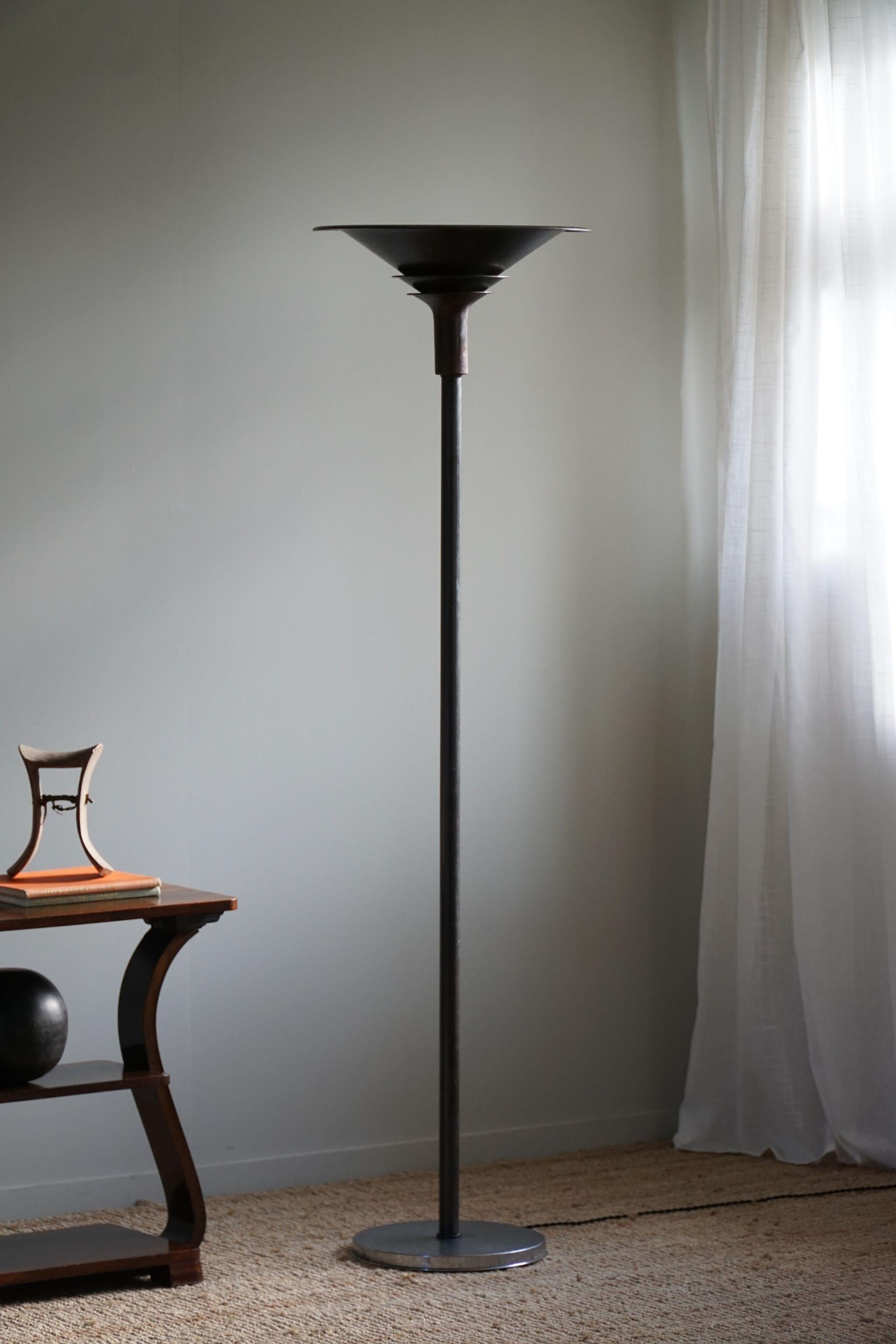 Danish Art Deco Uplight Floor Lamp by Louis Poulsen, Model 