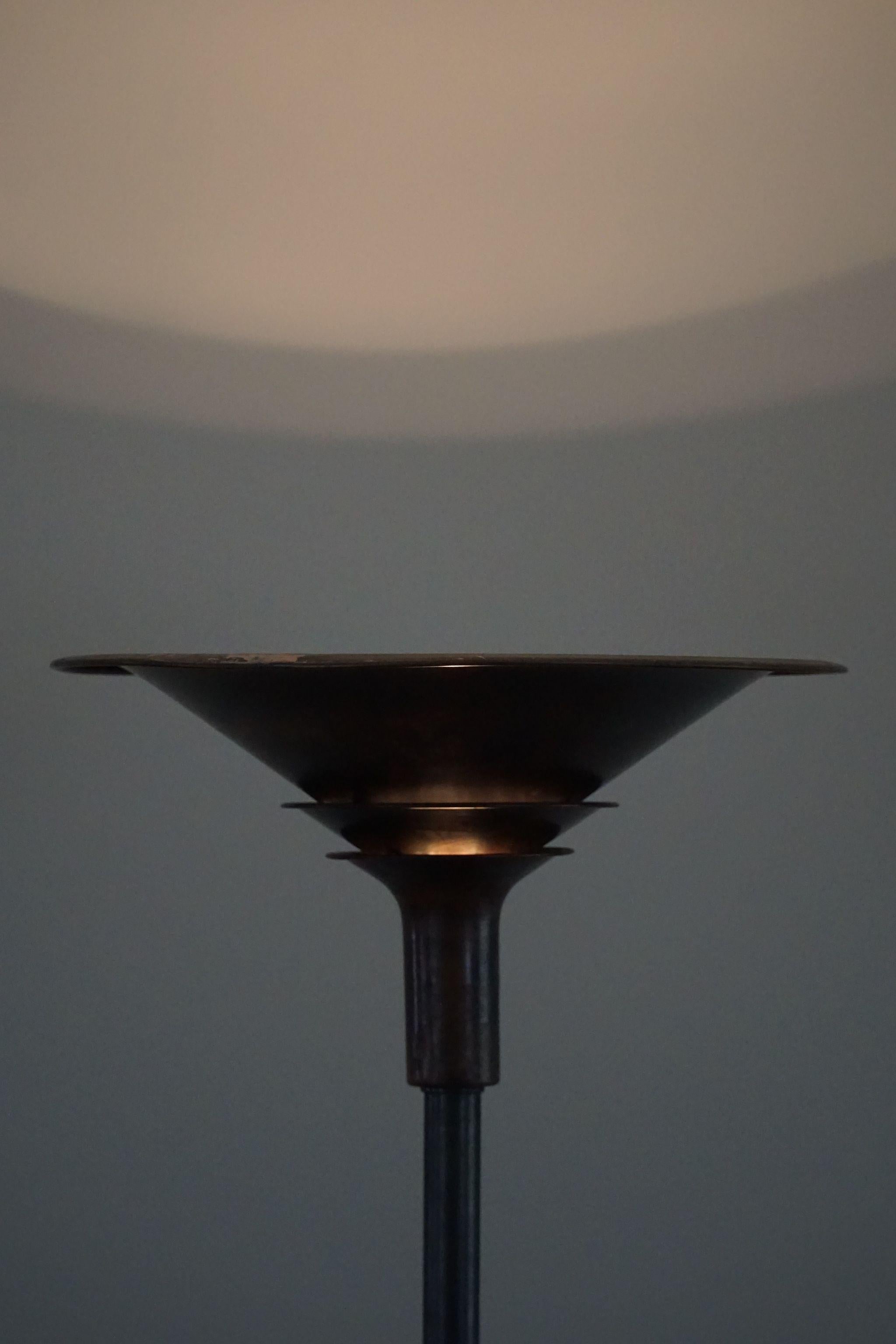 Mid-Century Modern Danish Art Deco Uplight Floor Lamp by Louis Poulsen, Model 