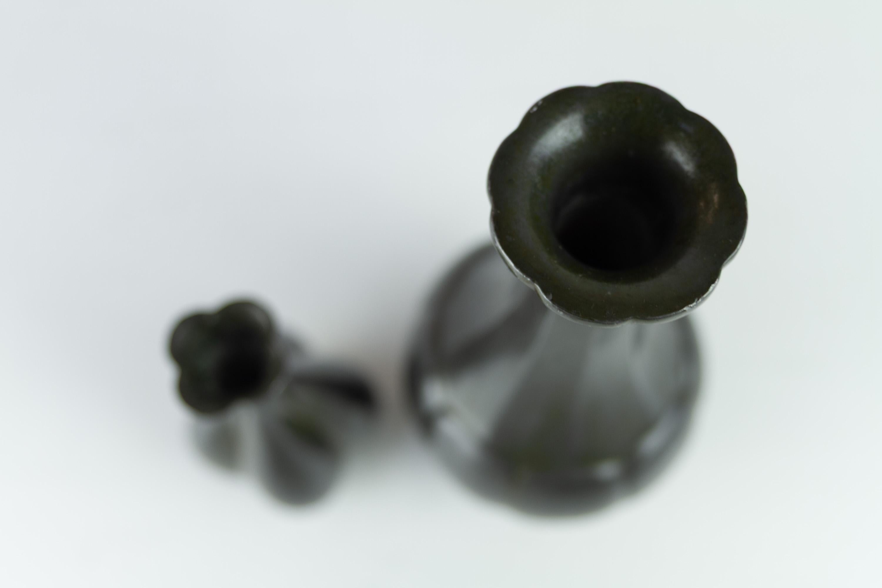 Danish Art Deco Vases by Just Andersen, 1940s. Set of 2. in vendita 3