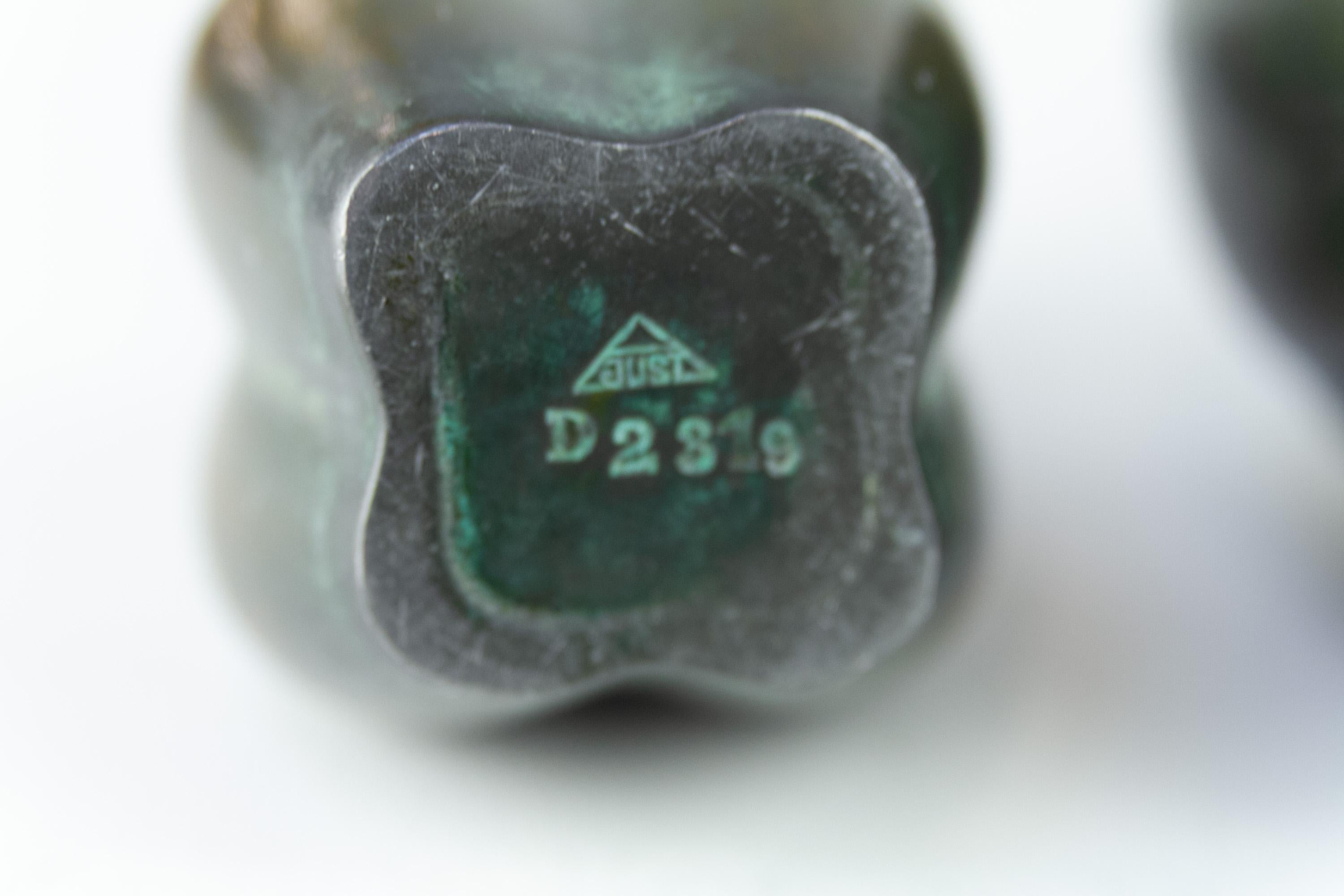 Metà XX secolo Danish Art Deco Vases by Just Andersen, 1940s. Set of 2. in vendita