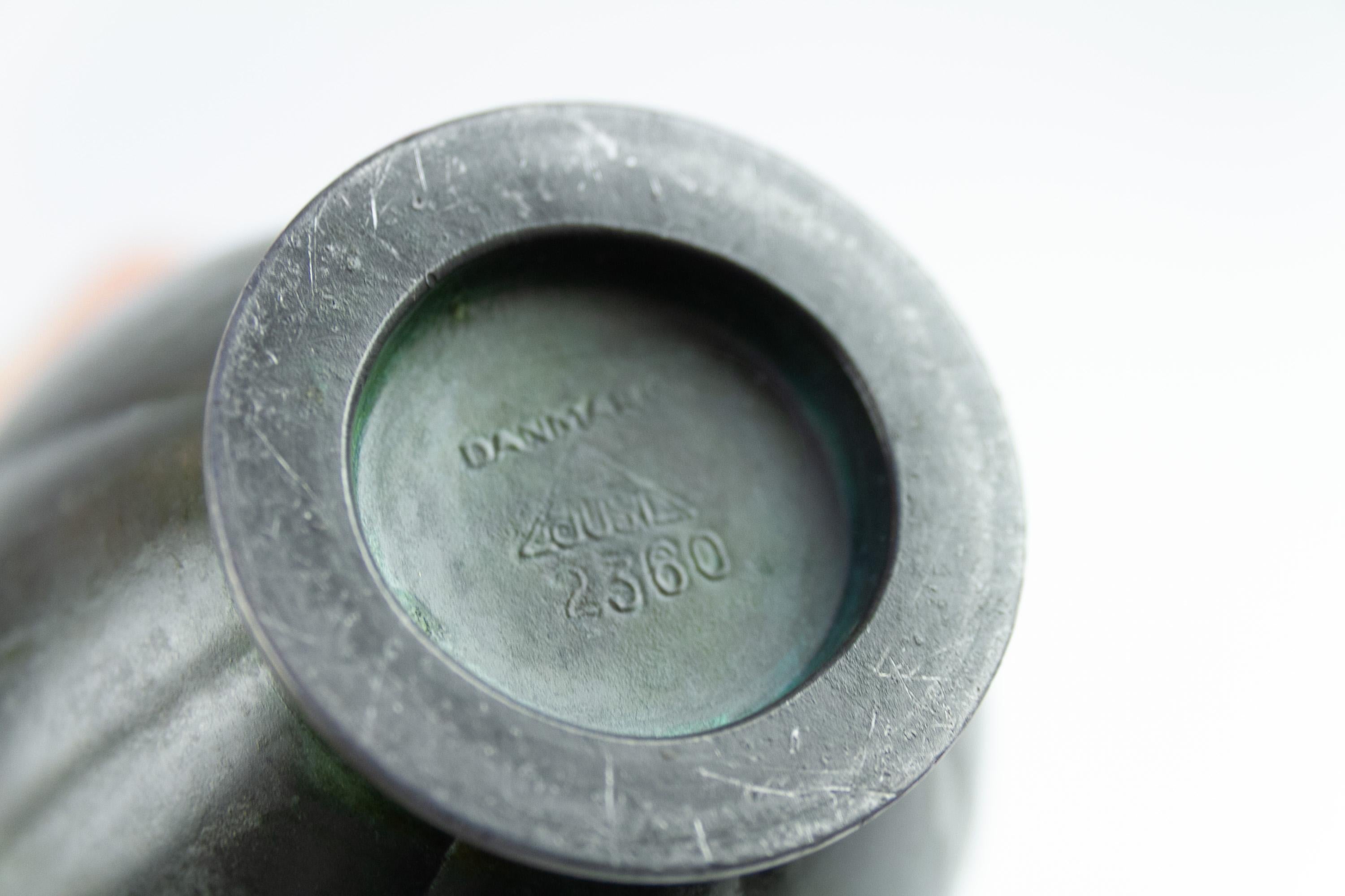 Metallo Danish Art Deco Vases by Just Andersen, 1940s. Set of 2. in vendita