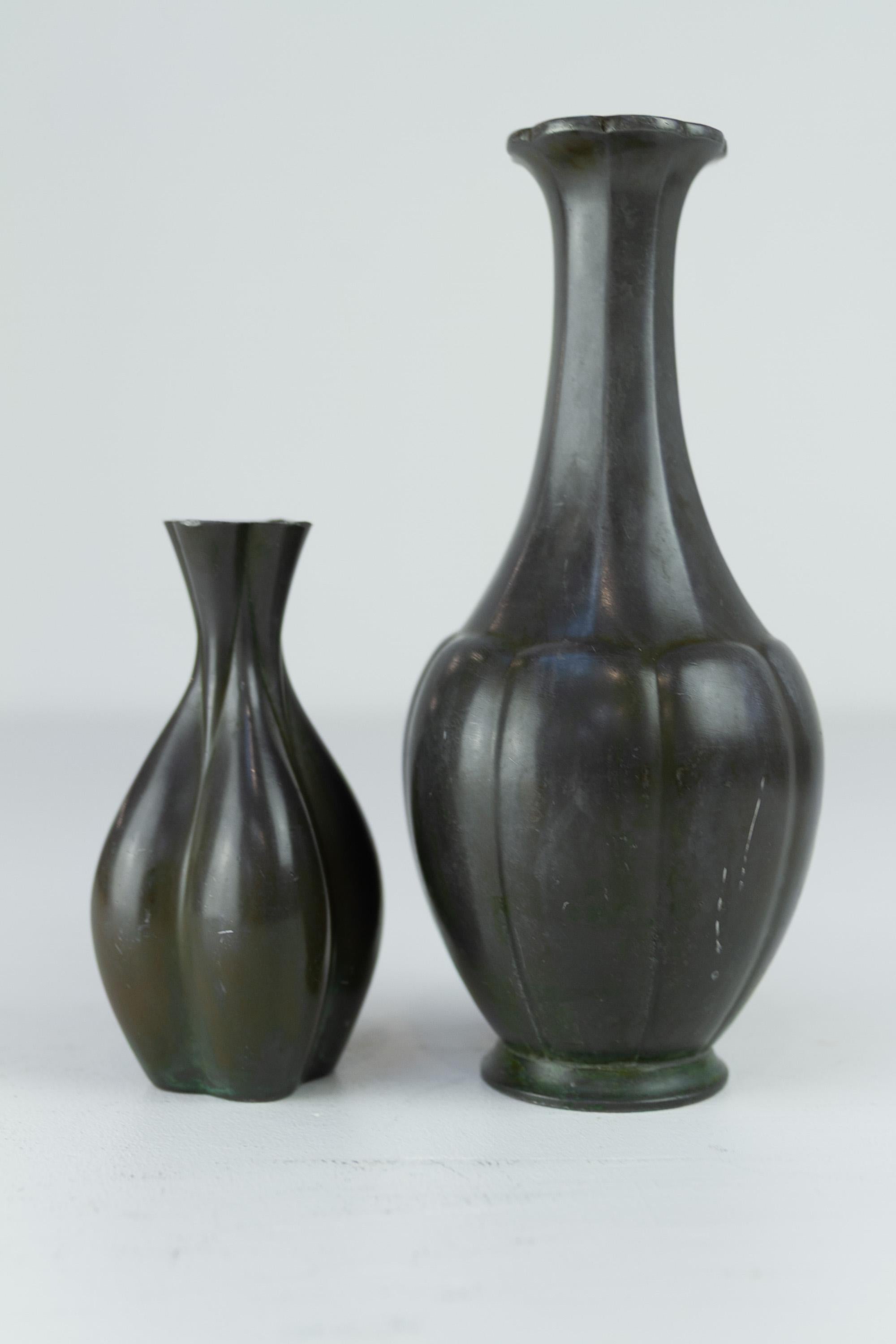 Danish Art Deco Vases by Just Andersen, 1940s. Set of 2. in vendita 1