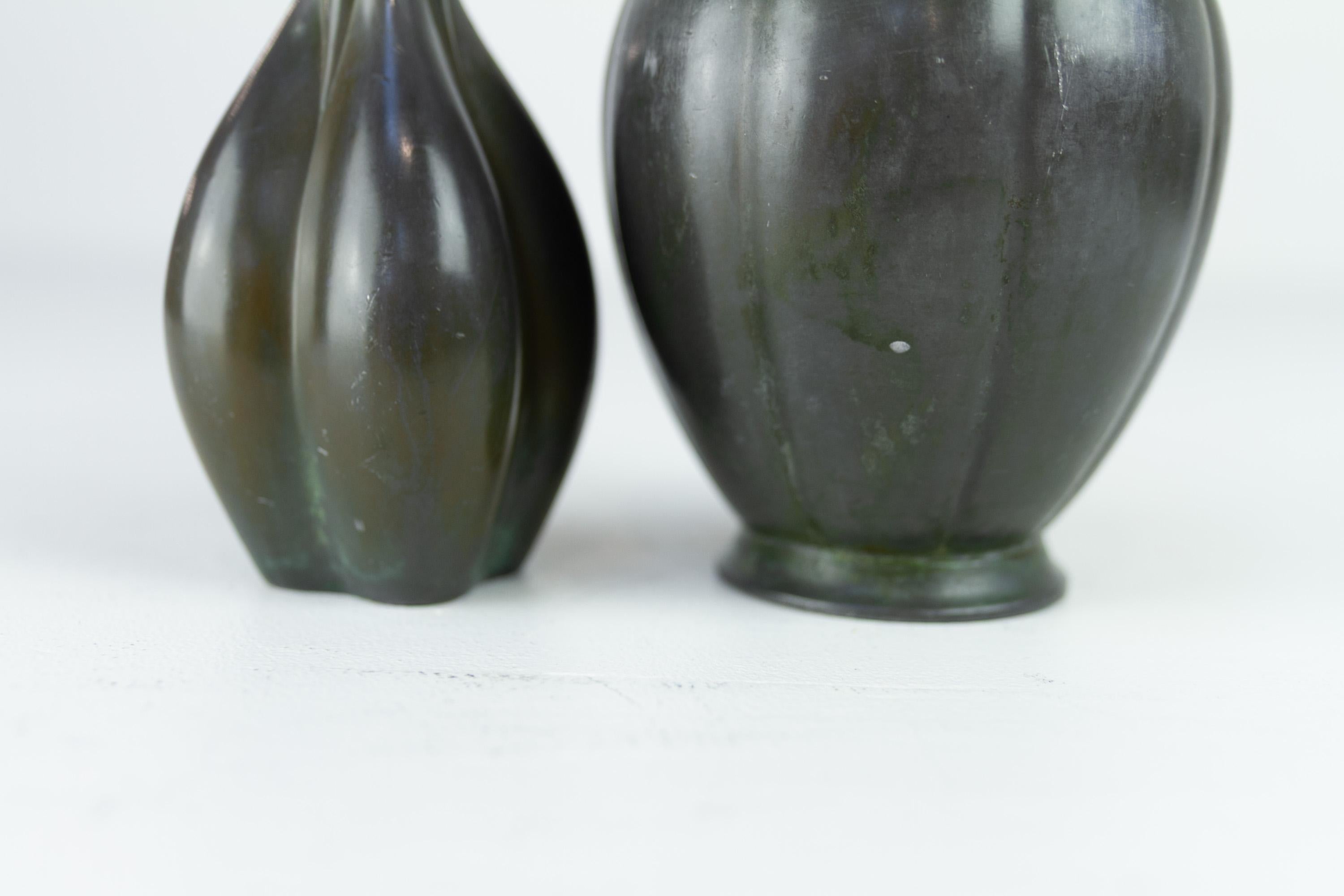 Danish Art Deco Vases by Just Andersen, 1940s. Set of 2. in vendita 2