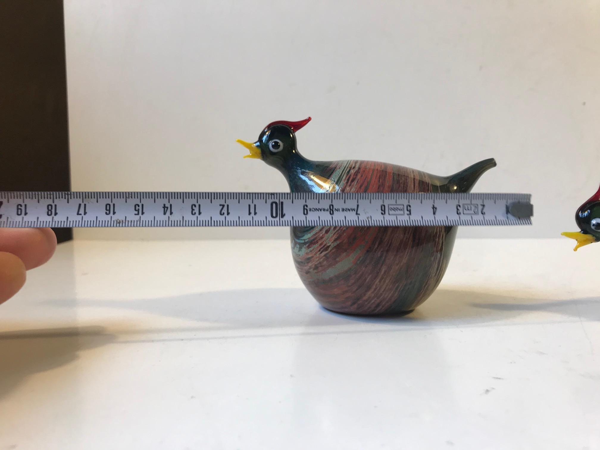 Dänische Hen-Figuren aus Kunstglas, 1980er Jahre (Ende des 20. Jahrhunderts) im Angebot