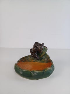 Danish Art Nouveau Baby Bear Ash Tray / Bowl by Axel Sorensen for P. Ipsens Enke