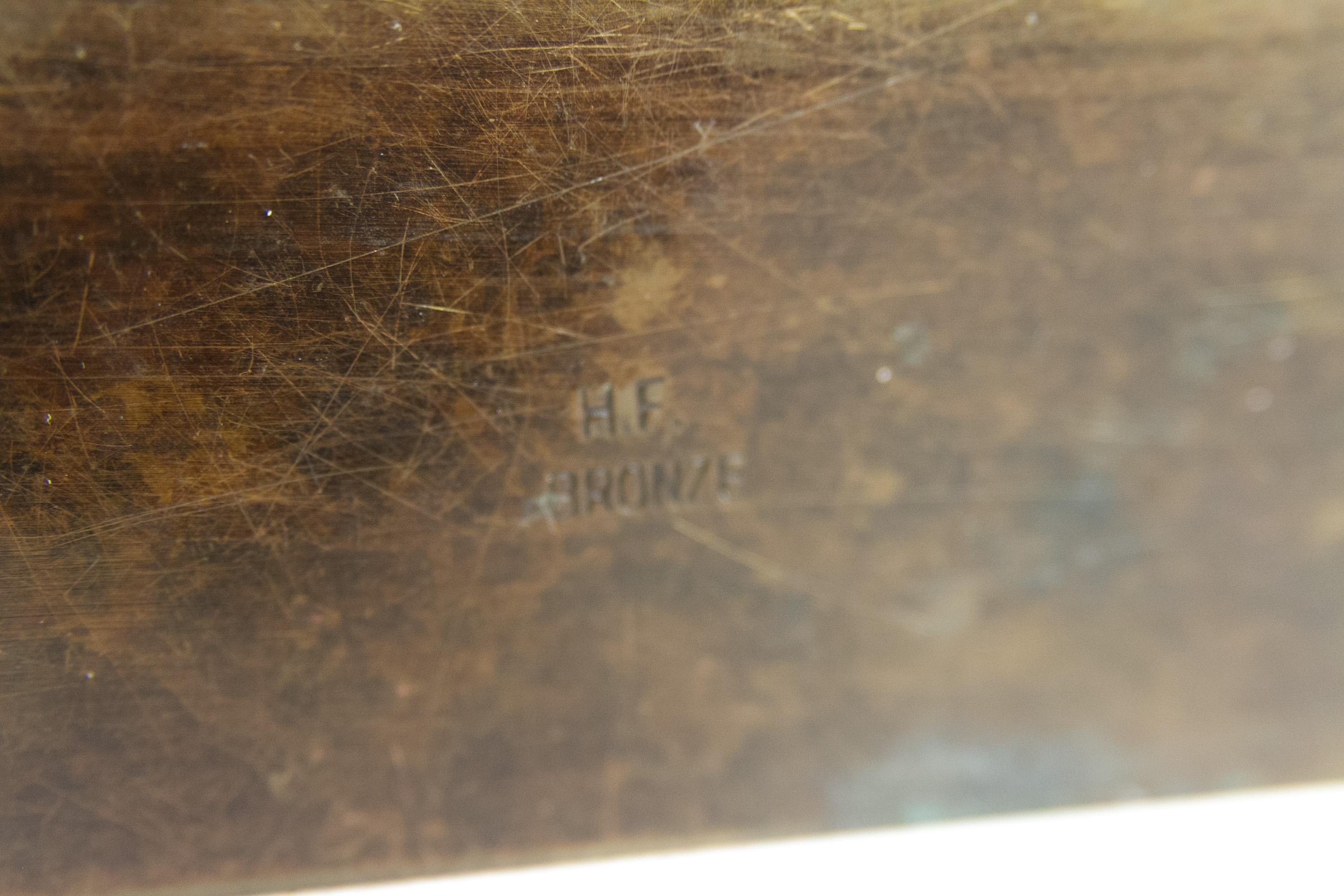 Portacandele danese in stile Art Nouveau di H. H. Bronzo, anni '20. Set di 2. in vendita 1