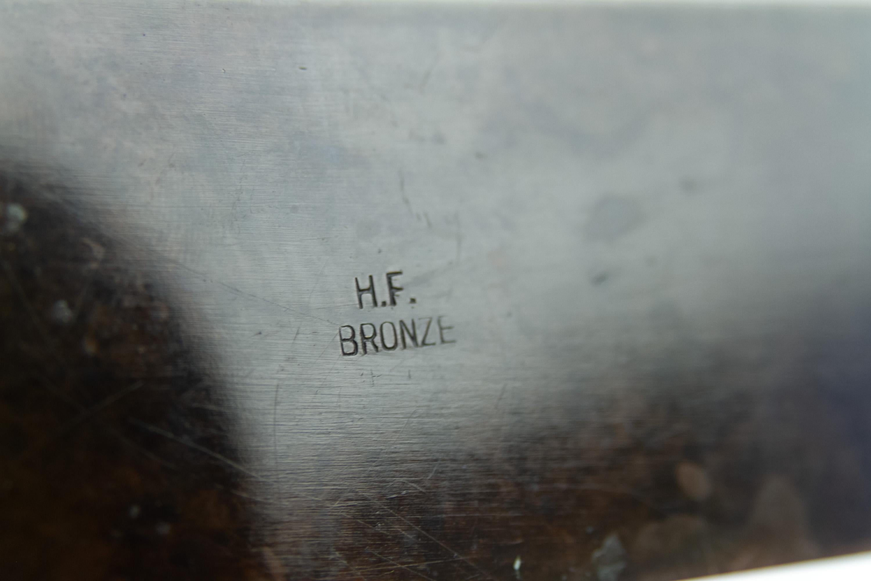 Portacandele danese in stile Art Nouveau di H. H. Bronzo, anni '20. Set di 2. in vendita 2