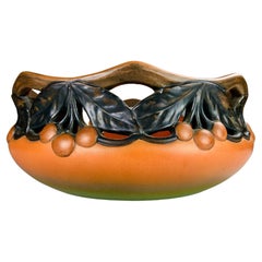 Danish Hand Crafted Art Nouveau Cherry Bowl by Karen Hagen for P. Ipsens Enke