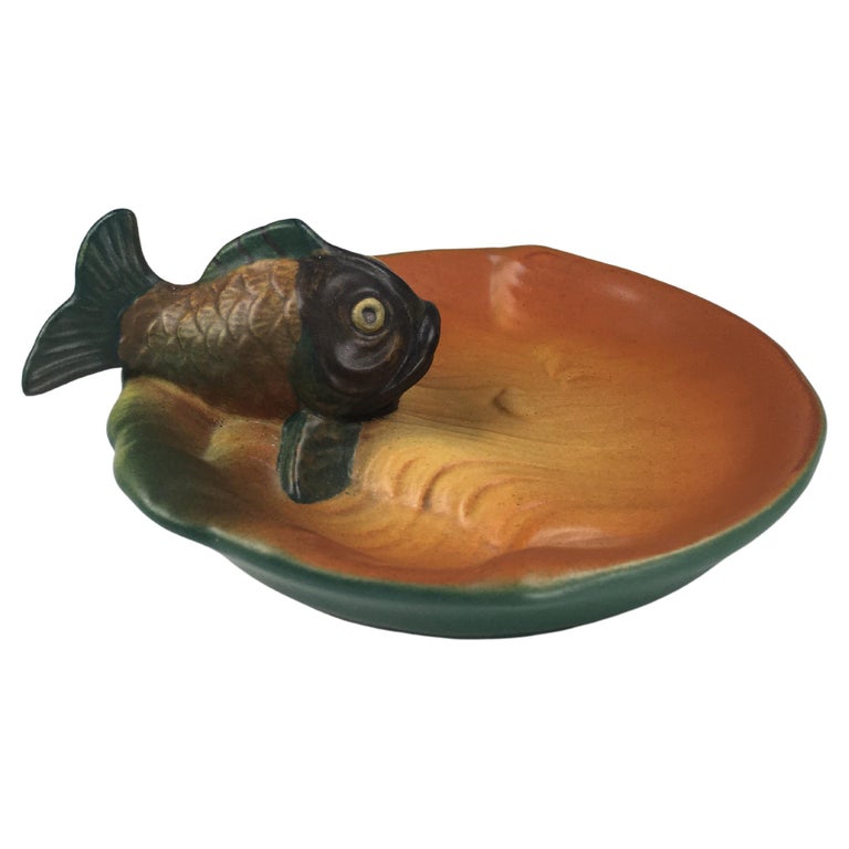 Danish Art Nouveau Fish Ash Tray / Bowl by Axel Sorensen for P. Ipsens Enke For Sale