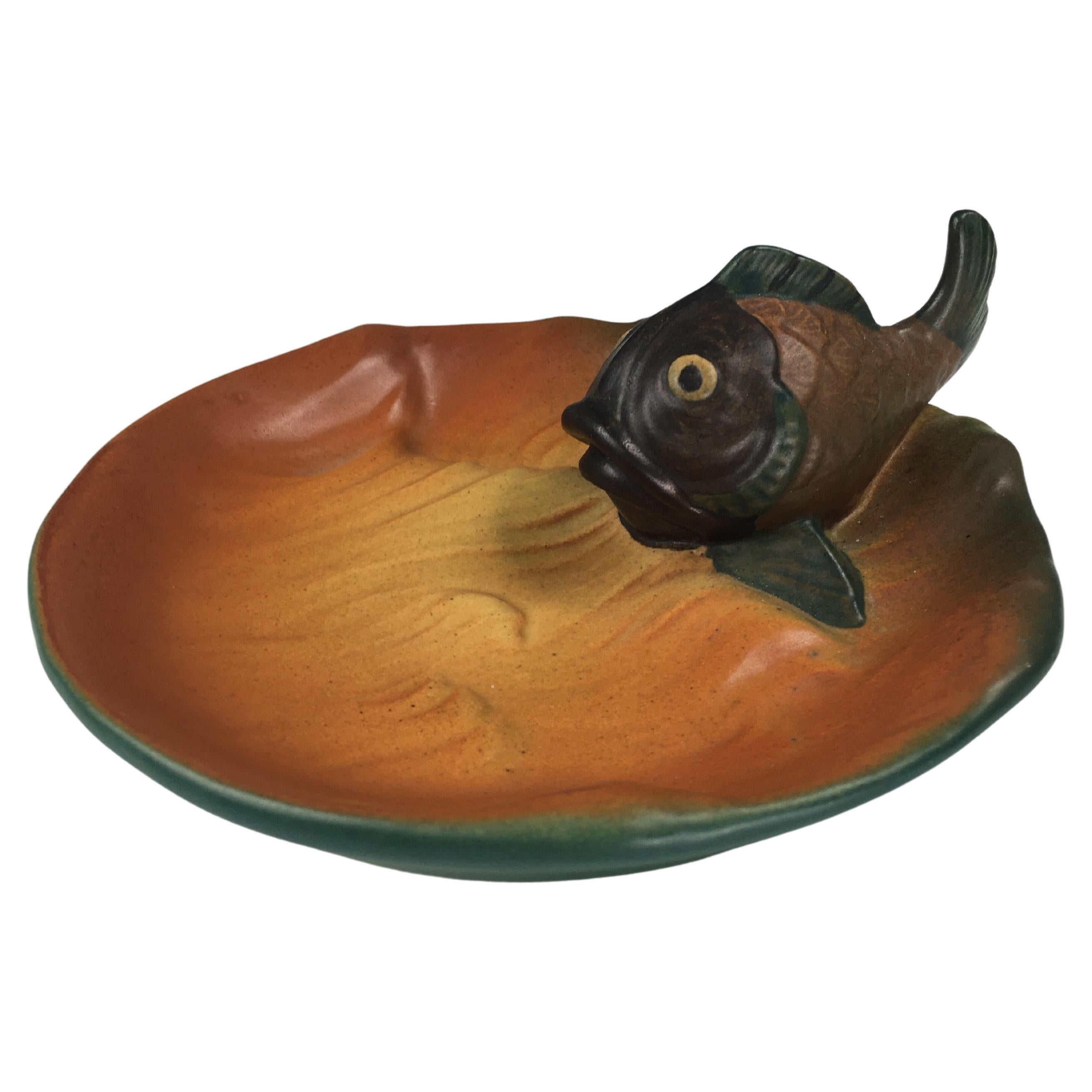 Danish Art Nouveau Fish Ash Tray / Bowl by Axel Sorensen for P. Ipsens Enke