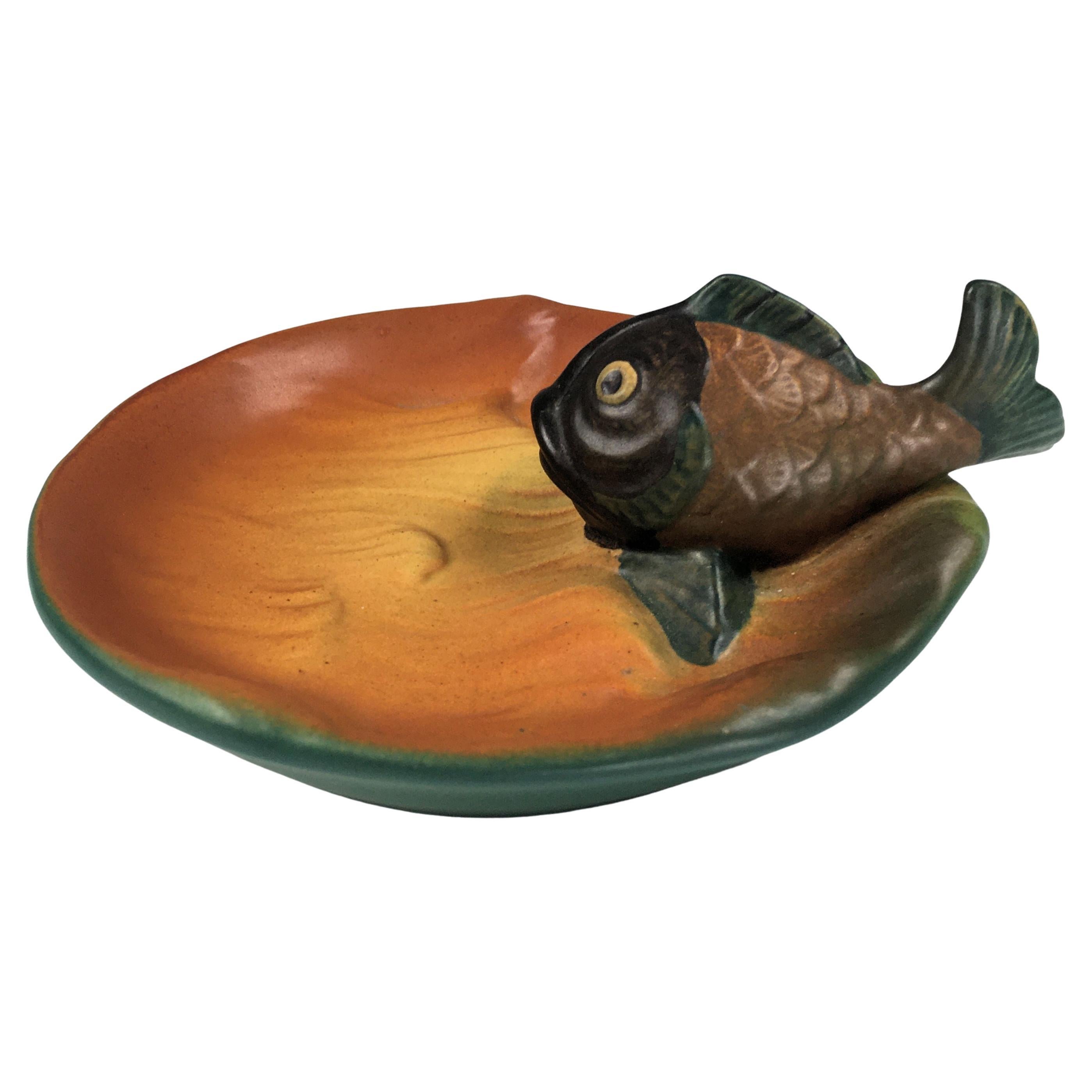 Danish Art Nouveau Fish Ash Tray / Bowl by Axel Sorensen for P. Ipsens Enke