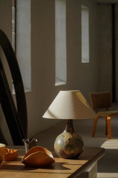Danish Art Nouveau Inspired Organic Ceramic Table Lamp, 1970s