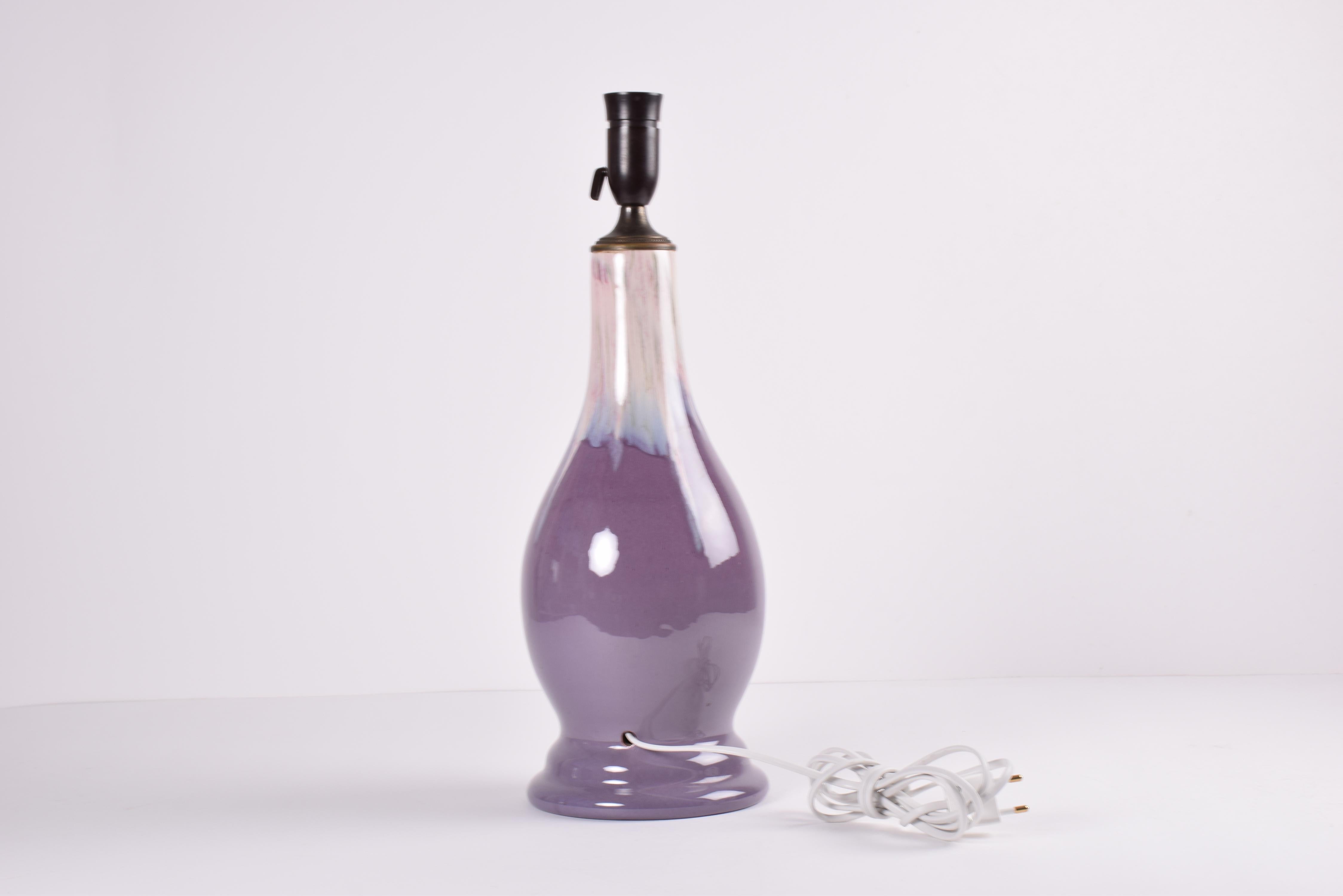 purple ceramic lamp