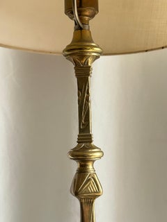 Danish Art Nouveau Table Lamp in Solid Brass, circa 1900