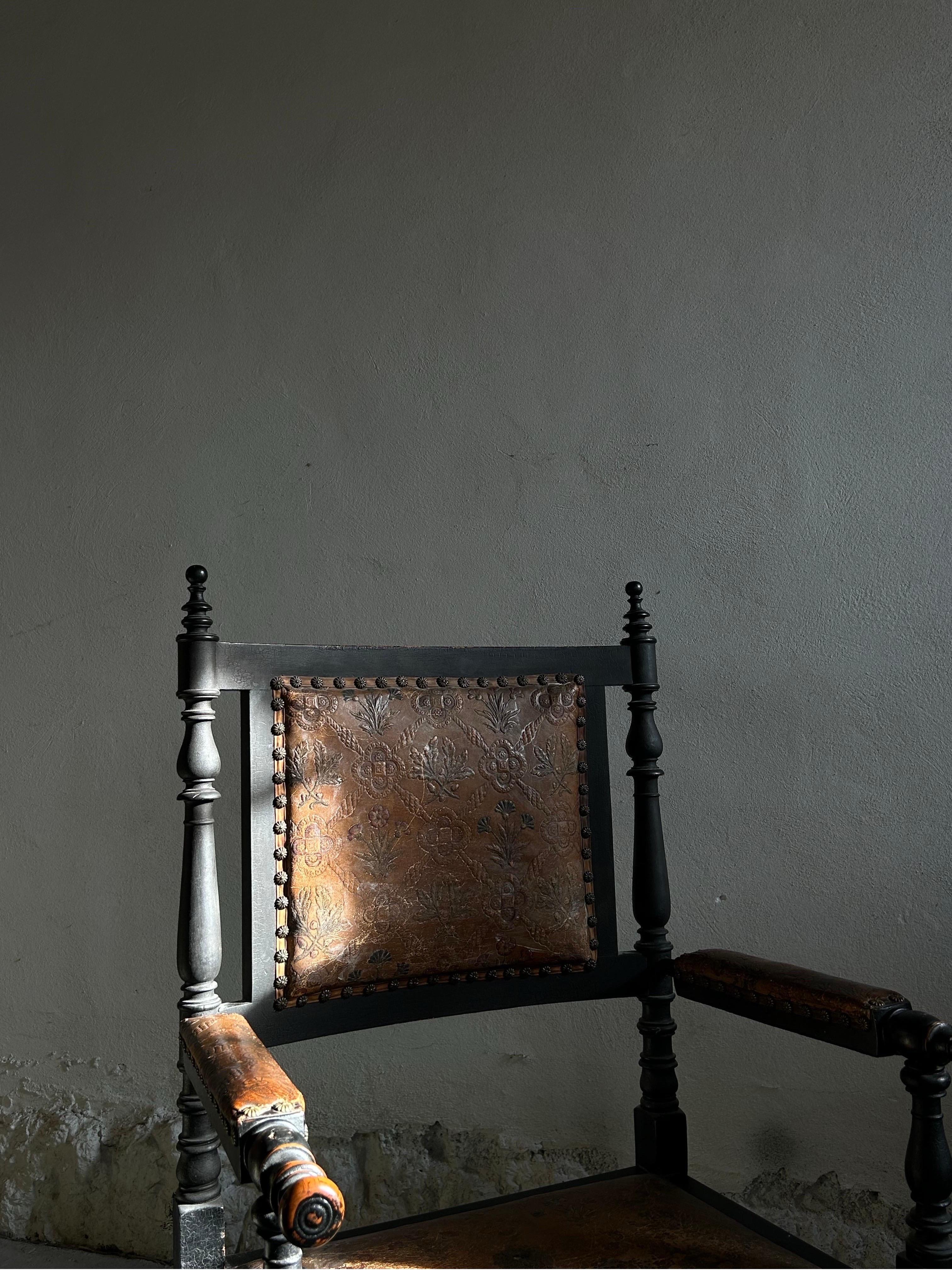 Late 19th Century Danish Artist made Arts and Crafts Chair, Denmark 1890’s For Sale