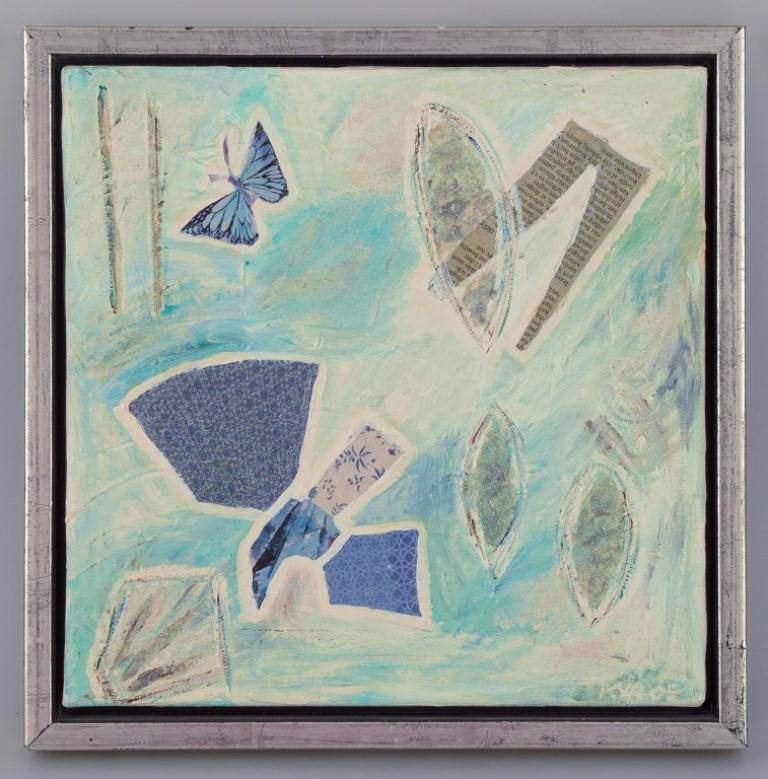 Danish artist. Mixed media on canvas. Abstract composition.
From the 2000s.
In perfect condition.
Signed and dated KVR 05.
Canvas dimensions: 30.0 cm x 30.0 cm.
Total dimensions: 33.5 cm x 33.5 cm x depth 3.0 cm.
