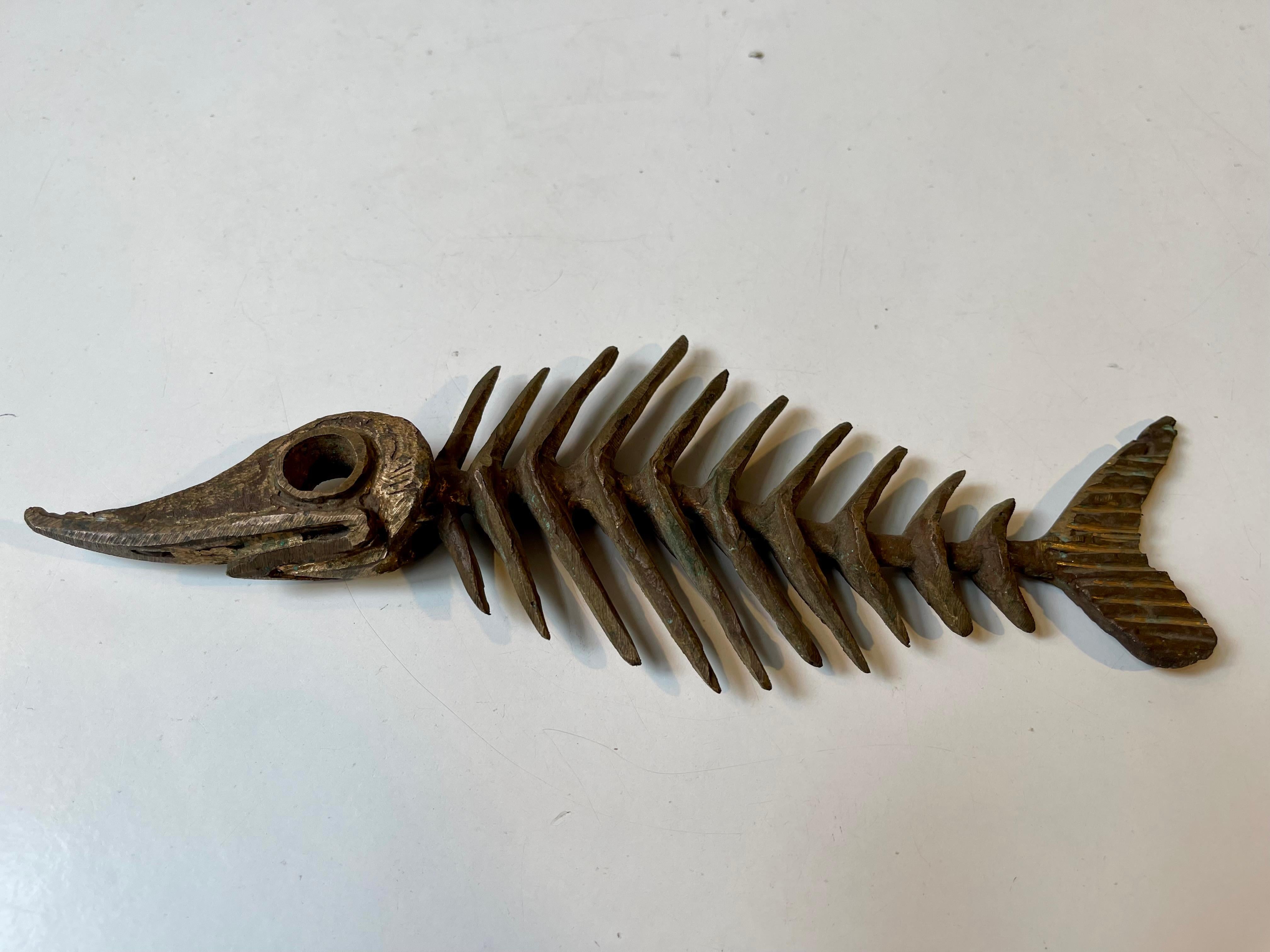Der dänische Künstler Peder E. Madsen Brutalistisches Urzeit-Schwertfisch-Skelett aus Bronze im Angebot 2