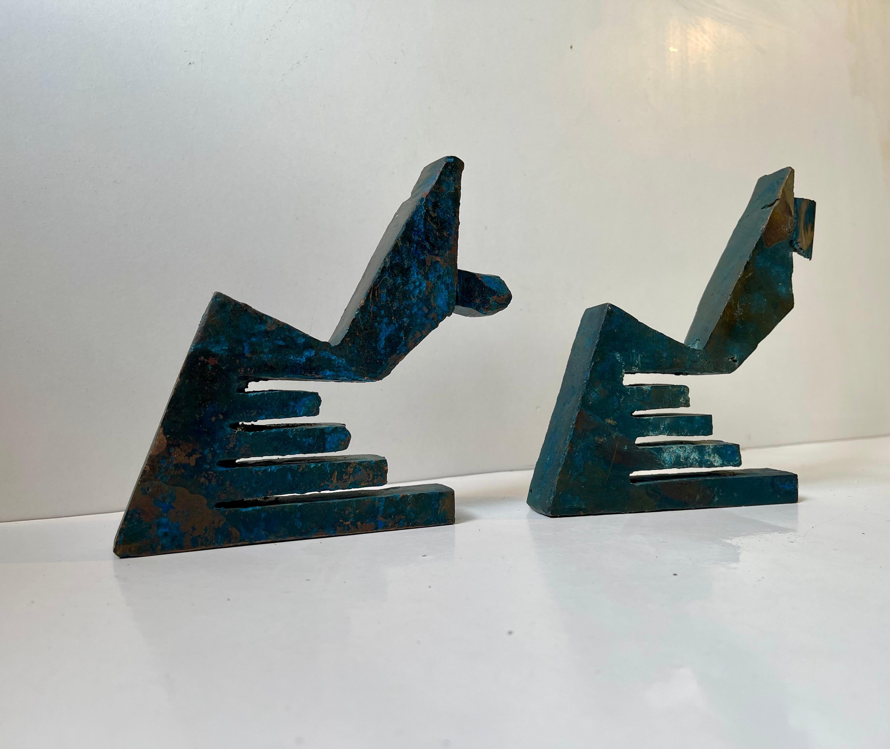 Artista danés Peder Evald Madsen - Esculturas Brutalistas de Bronce, años 80 en venta 4