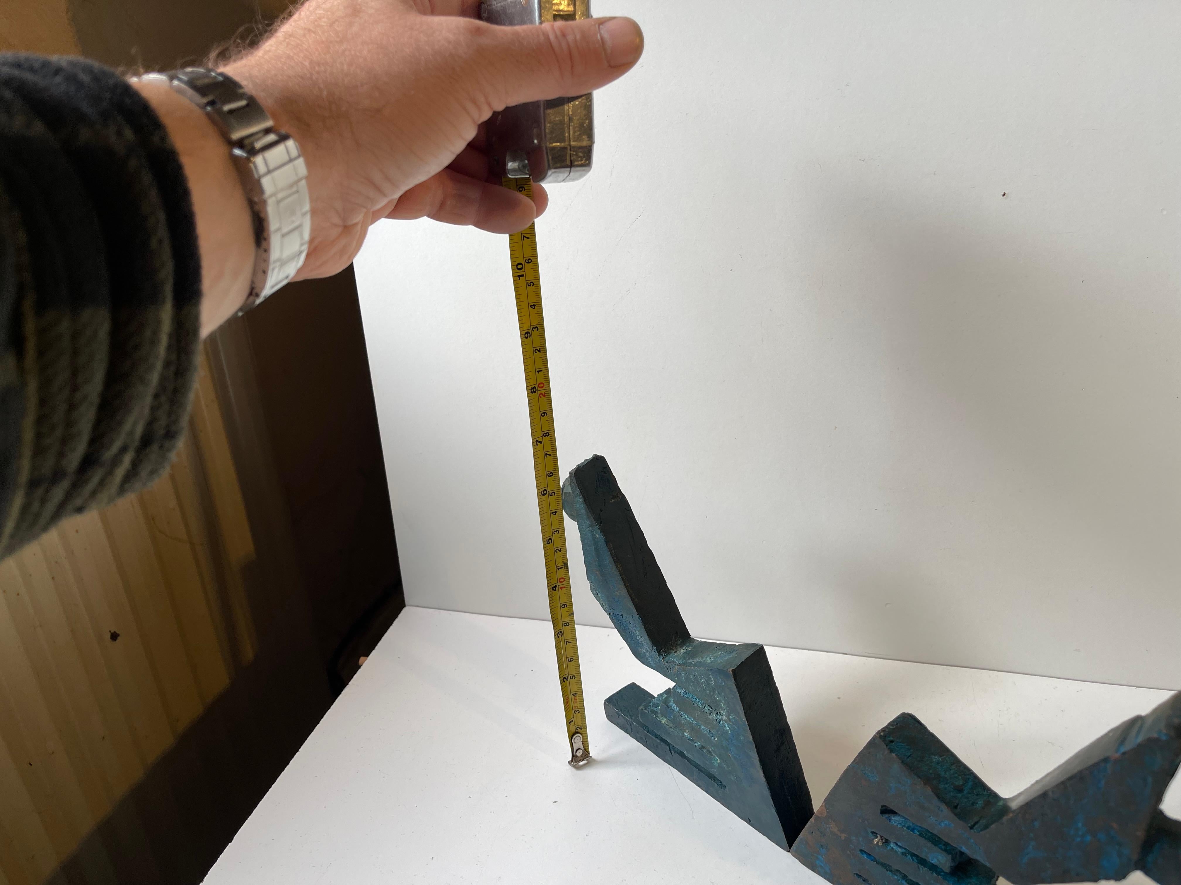 Artista danés Peder Evald Madsen - Esculturas Brutalistas de Bronce, años 80 en venta 6
