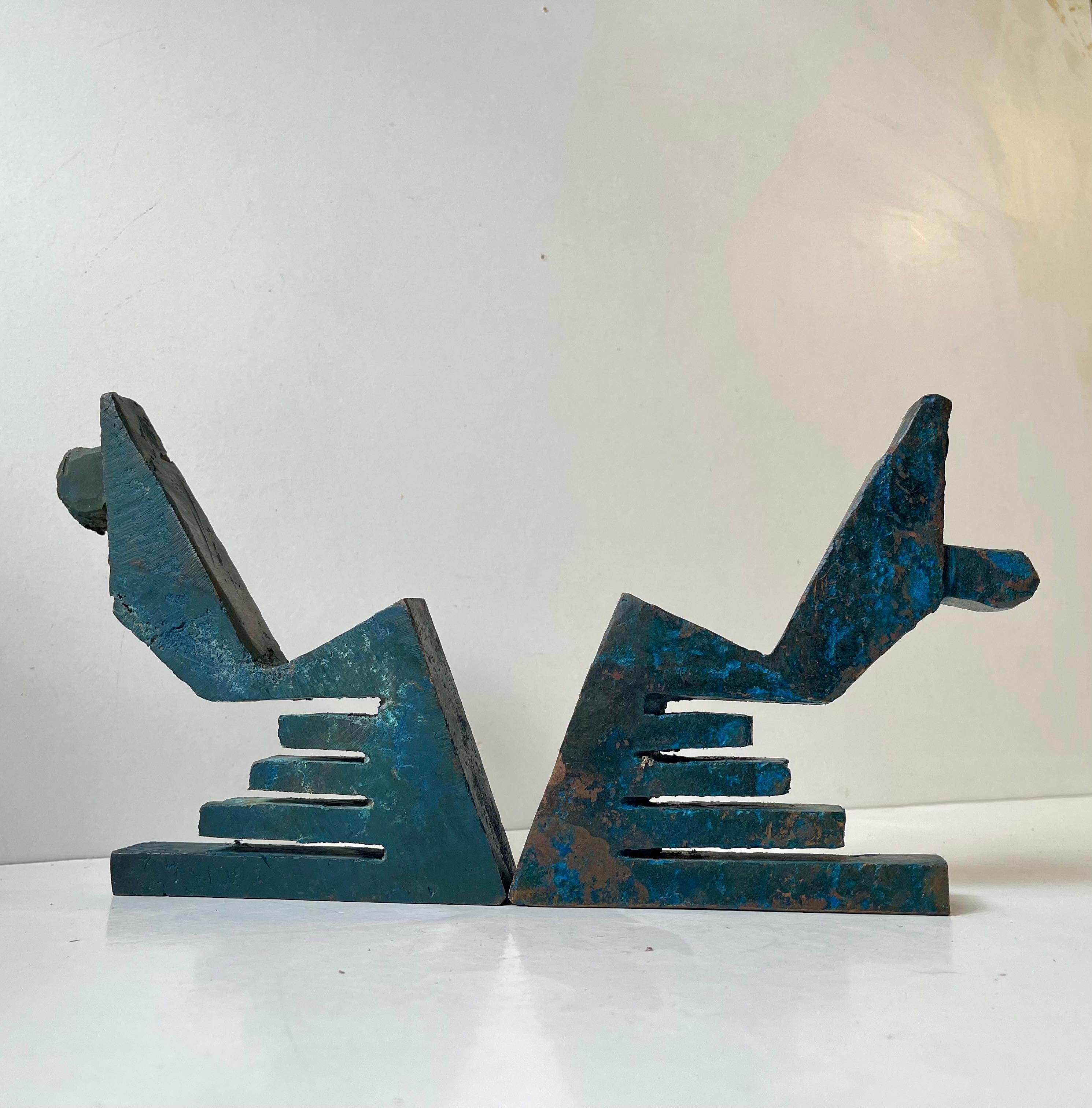 Artista danés Peder Evald Madsen - Esculturas Brutalistas de Bronce, años 80 en Bueno estado para la venta en Esbjerg, DK